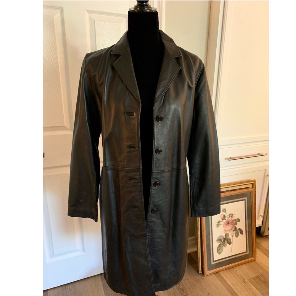 Black leather jacket